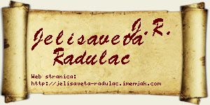 Jelisaveta Radulac vizit kartica